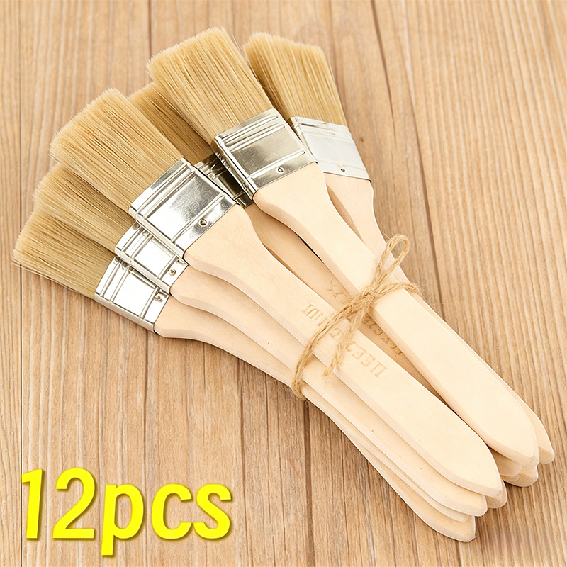 Furniture Hardware Design - 1–24-teiliges professionelles Pinselset mit Holzgriff für