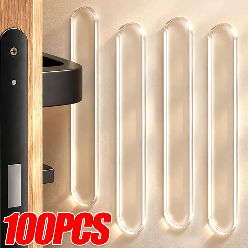 Furniture Hardware Design - Silikon-Schranktürdämpfer Selbstklebende Anti-Kollisions-Türstopper Puffer-Pads Möbeltürgriff-Schutzstreifen