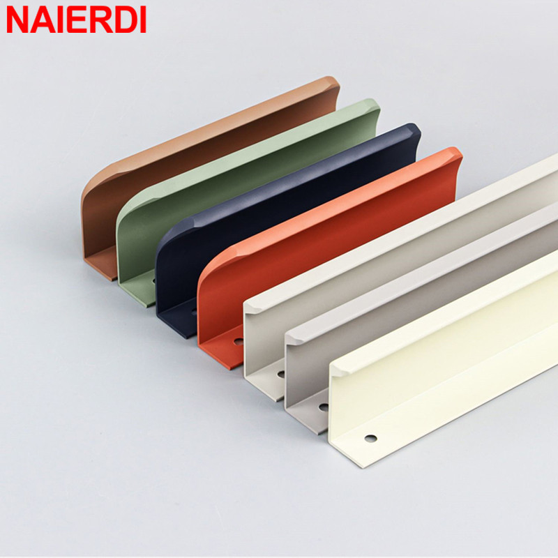 Furniture Hardware Feet - NAIERDI Morandi Langer Möbelgriff, unsichtbare Schrankgriffe