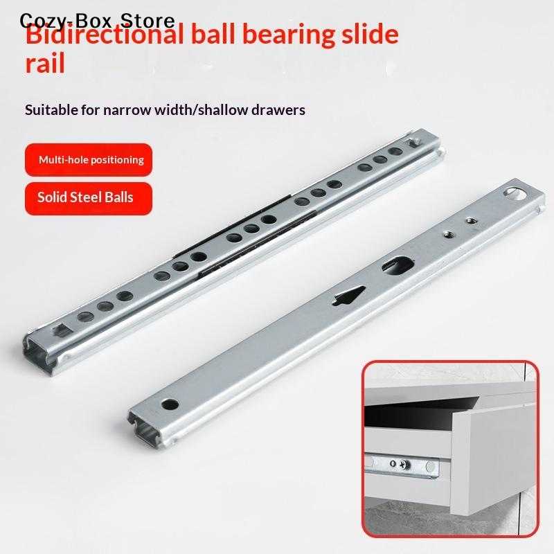 Furniture Rails Hardware - [ZY] 2 Stück Küchenschrank-Schubladenschienen 17mm Breite