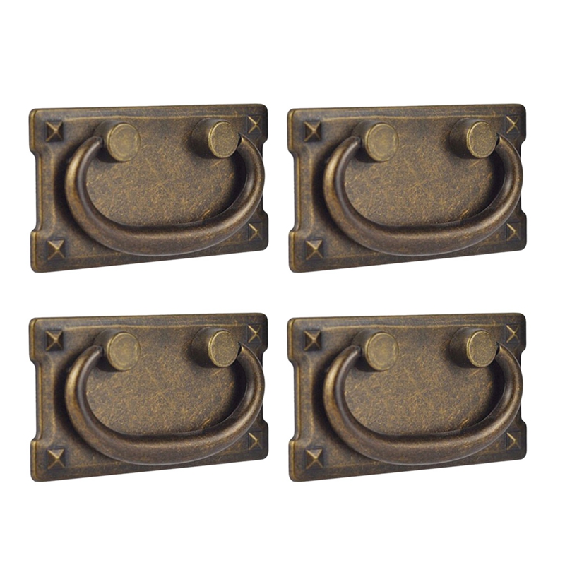 Furniture Hardware Design - 4Pcs Vintage Antike Bronze Schublade Ring