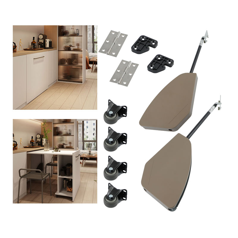 Furniture And Hardware - Modernes Eisen-Möbelbeschlag-Set, DIY Platzsparender Unsichtbarer Tischmechanismus-Bausatz,
