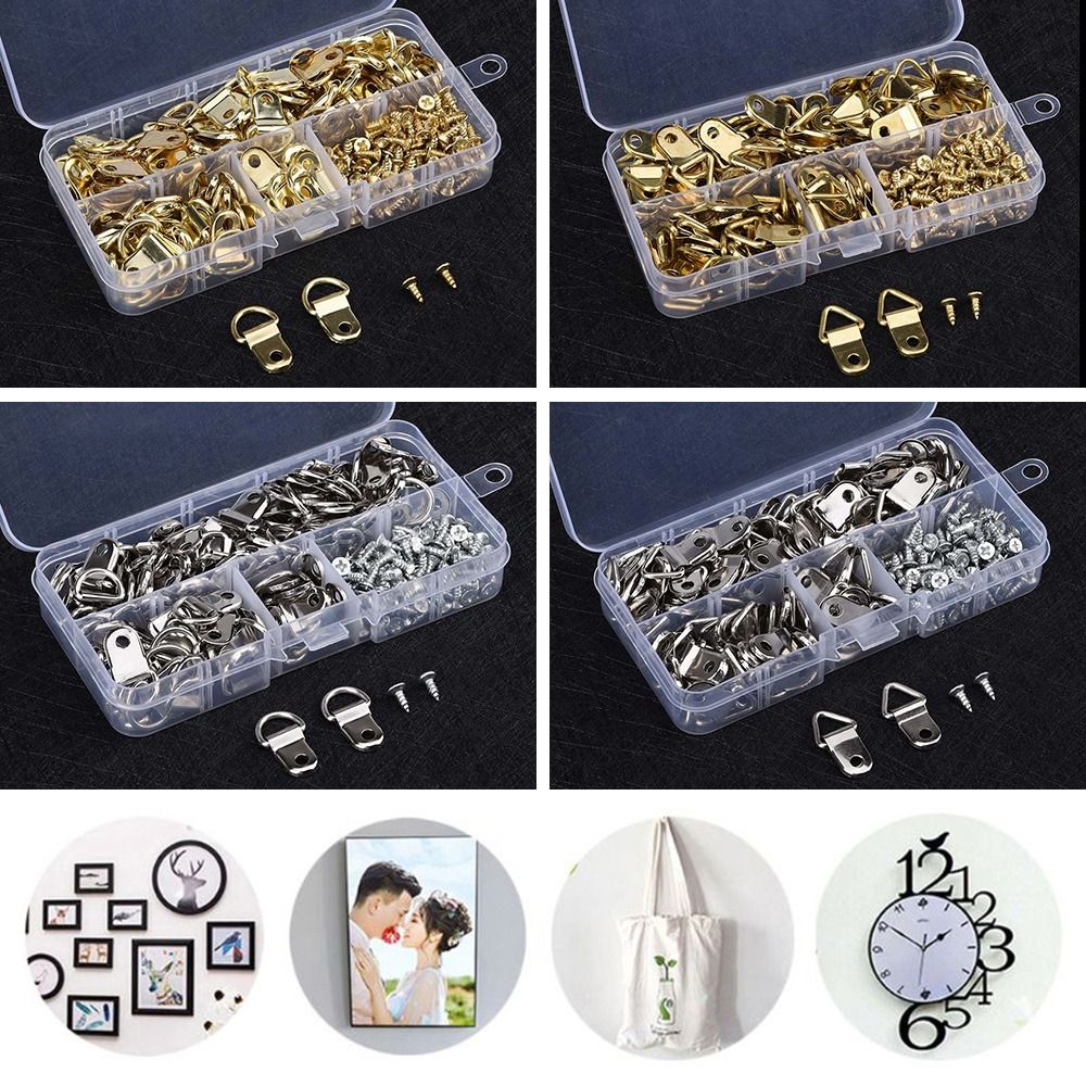 Furniture Hook Hardware - 100 Stück goldenes Doppel loch Dreieck