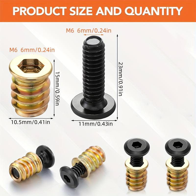Furniture Hardware Threaded Inserts - 10PCS Mutter Gewinde Einsätze Kombination Tool
