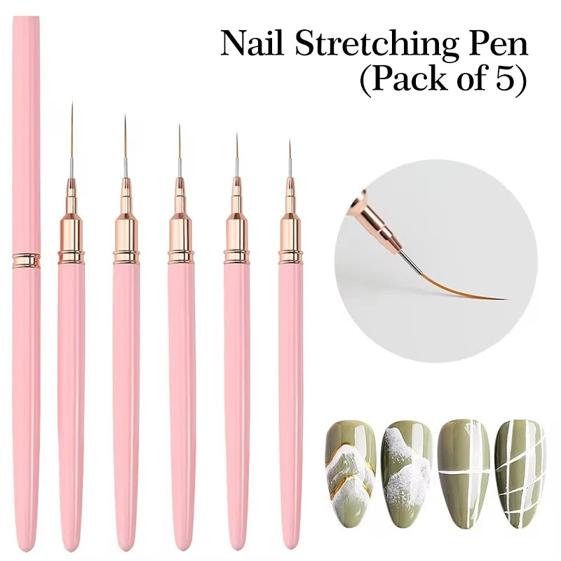 Furniture Hardware Nails - 5PCS Nail art Liner Pinsel Set