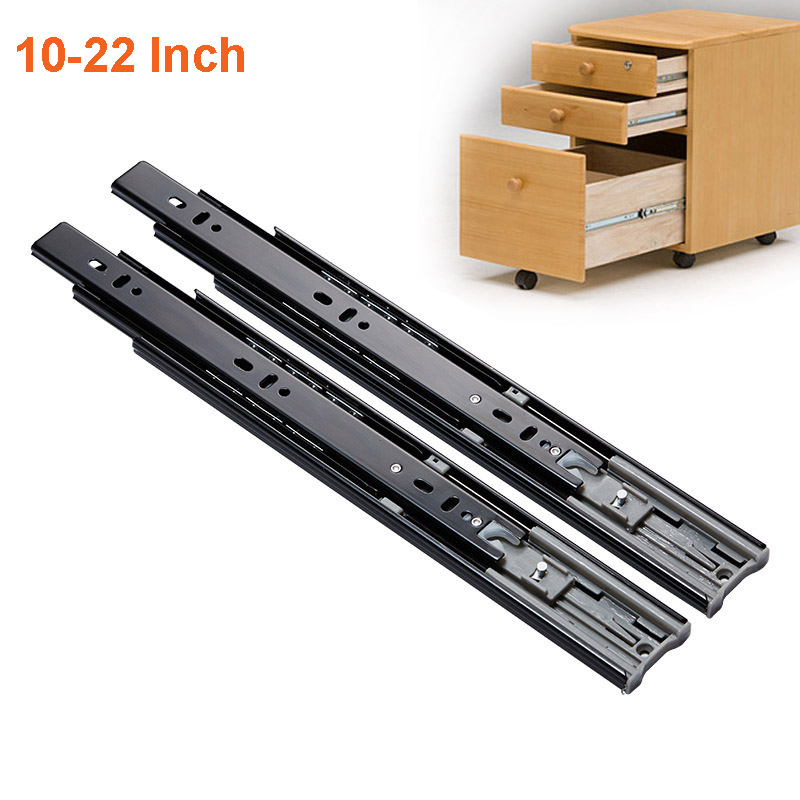 Furniture Rails Hardware - 2 Stück Metallpuffer-Schubladenführungen, 20,3–50,8 cm, Schienenbreite