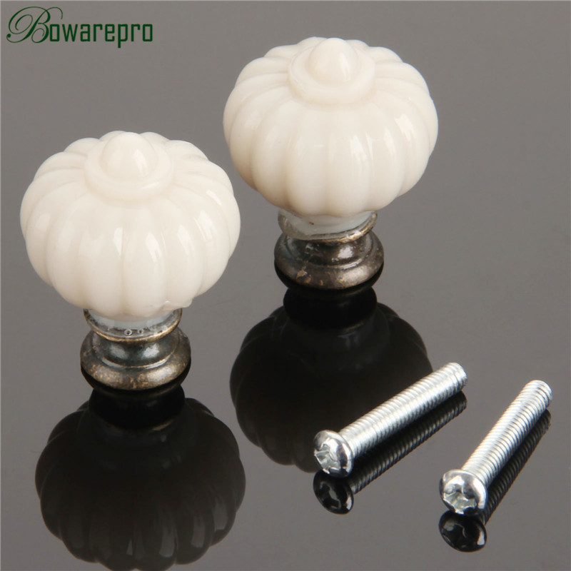 1Pc Acryl Elfenbein Weiß Kürbi – Furniture Hardware Restoration Bewertung und Preis