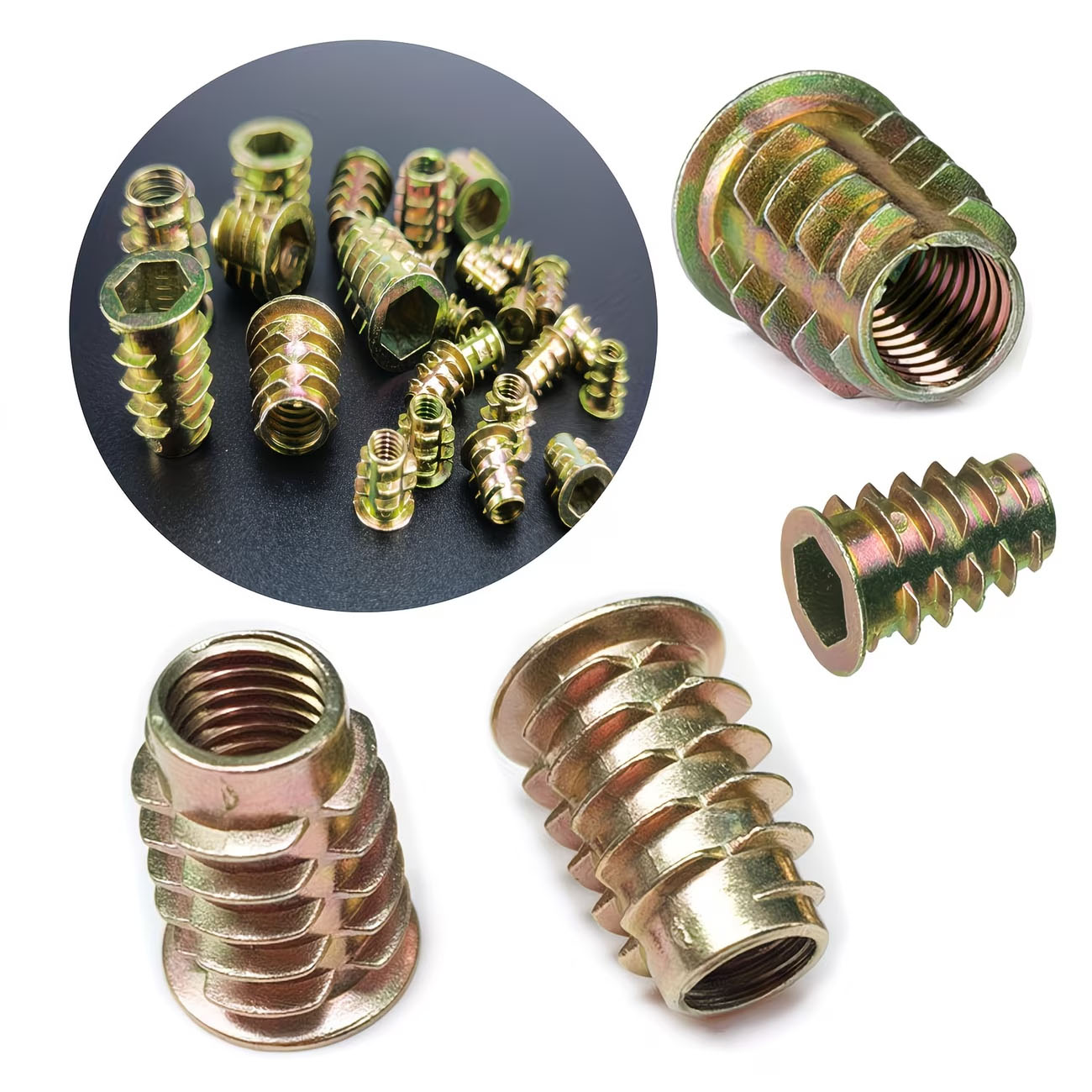 M4/M5/M6 Gewindeeinsatzmuttern – Furniture Hardware Threaded Inserts Bewertung und Preis