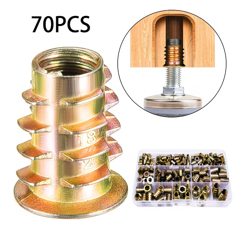 M4/M5/M6 Gewindeeinsatzmuttern – Furniture Hardware Threaded Inserts Bewertung und Preis