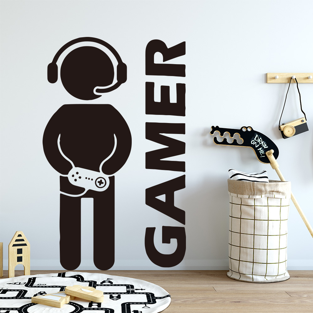 1pc Gamer Wand Kunst Aufkleber – Furniture Hardware Design Bewertung und Preis