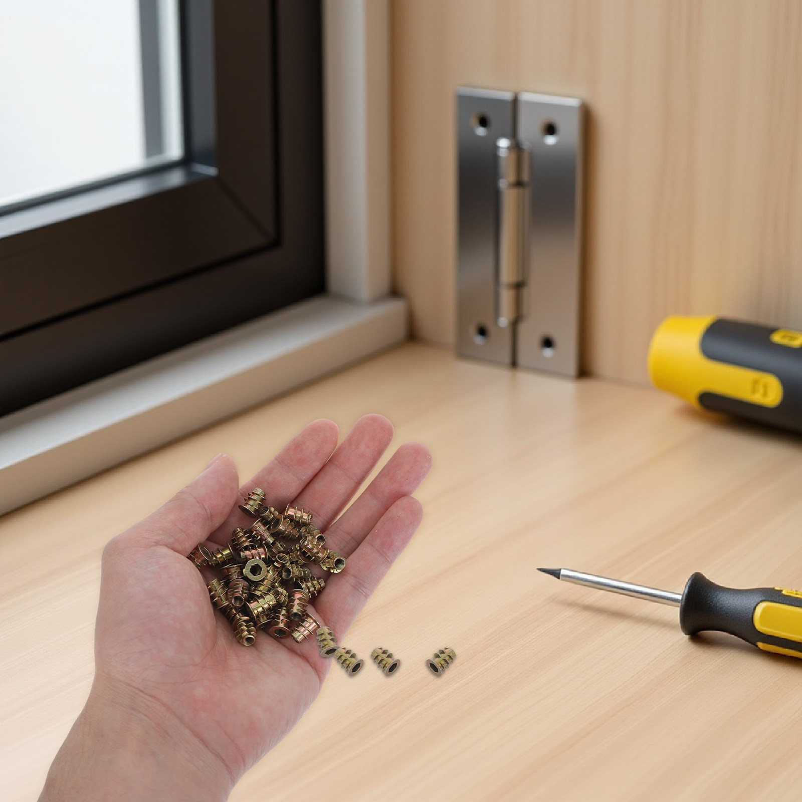 200 Stück Sechskant-Gewindeein – Furniture Hardware Nut Bewertung und Preis